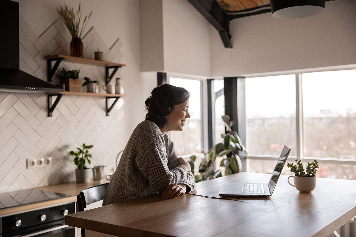 woman on a video call