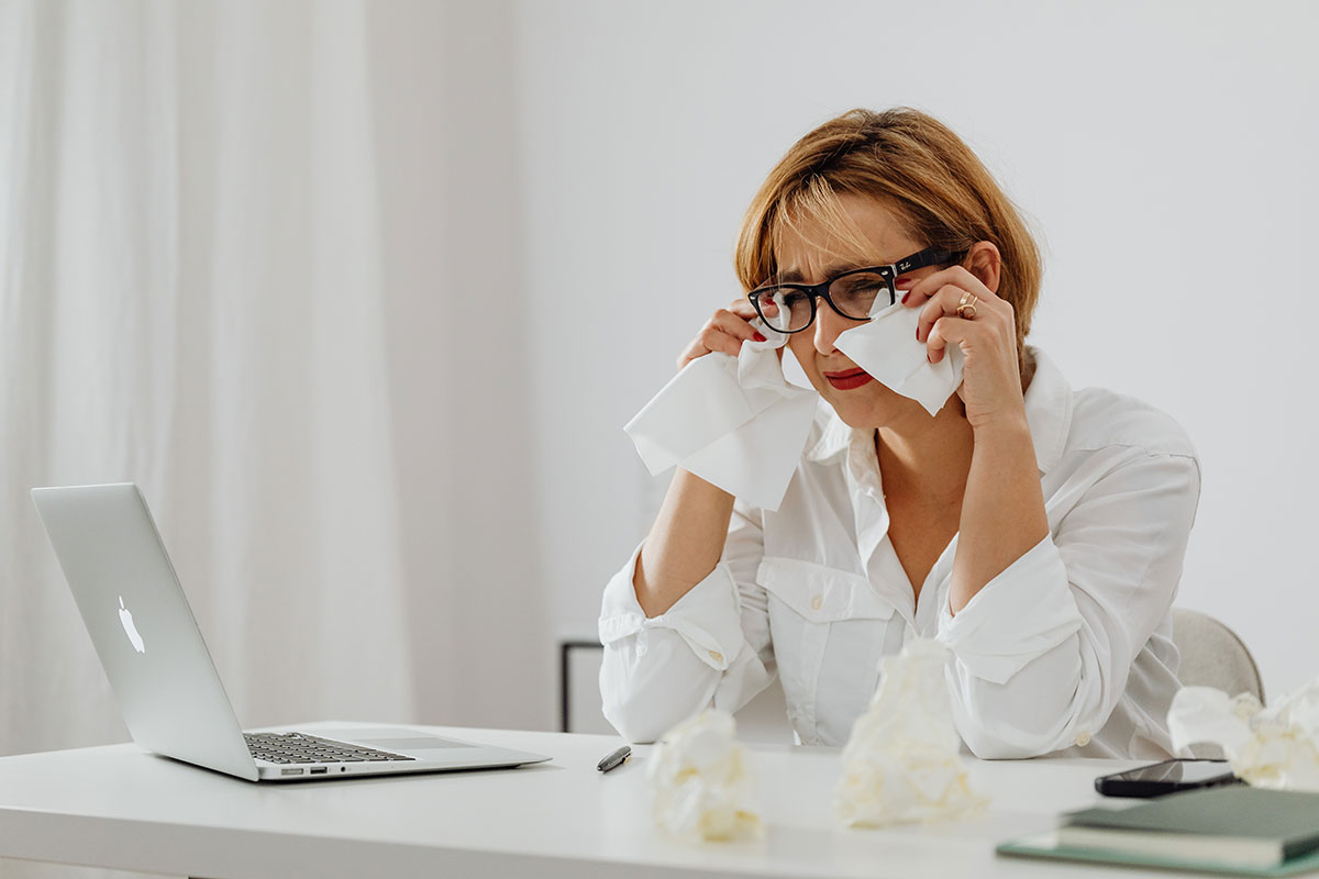 woman crying